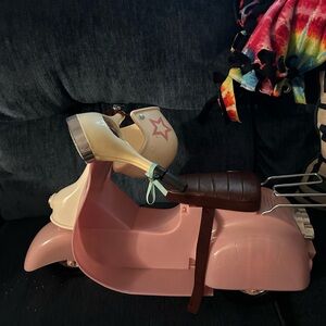 Our generation scooter with helmet.